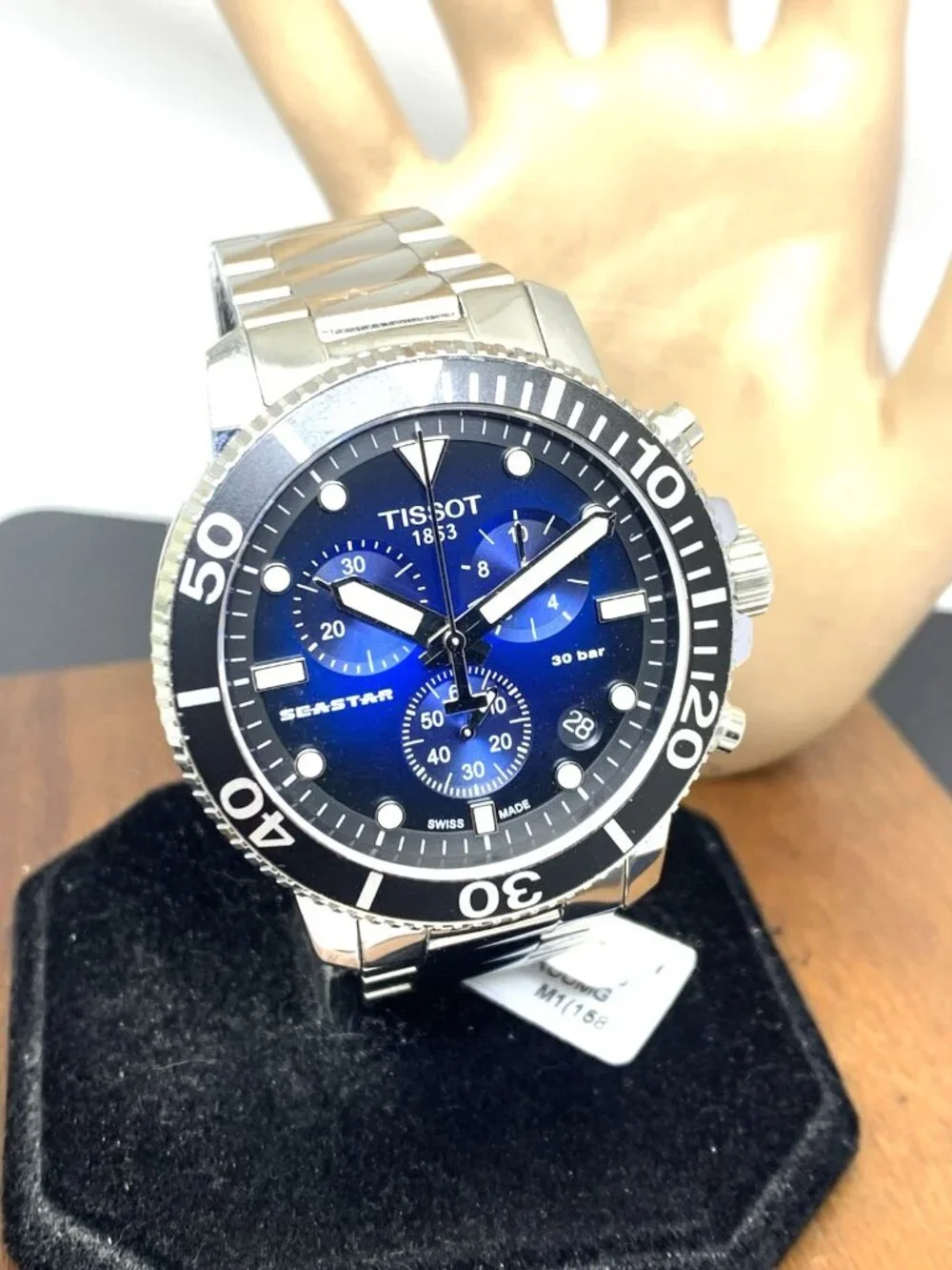 Tissot Men's Watch Seastar Chronograph Swiss Quartz Blue Dial T1204171104101